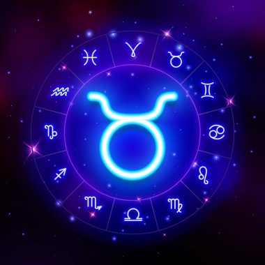 Toros burç, burç sembolü, illüstrasyon vektör