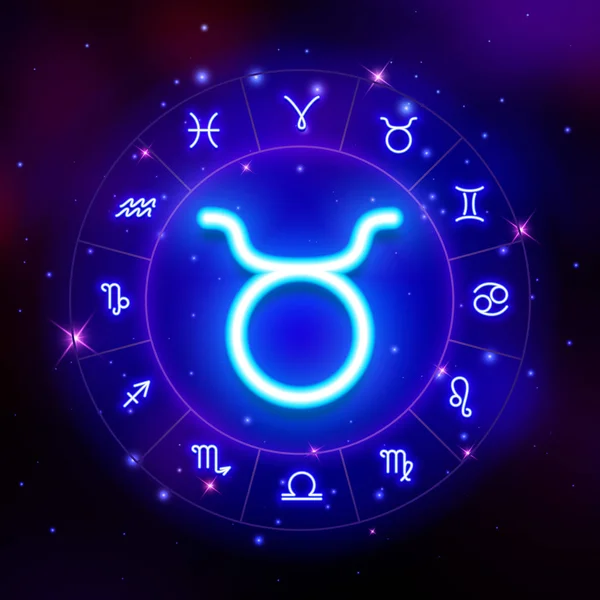 Taurus Znamení Zvěrokruhu Horoskop Symbol Vektorové Ilustrace — Stockový vektor