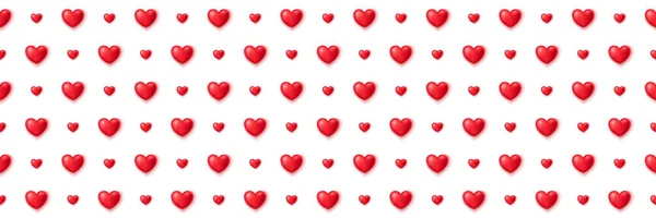 Cute Red Hearts Seamless Pattern Valentine Day Texture Wallpapers Fabric — стоковый вектор