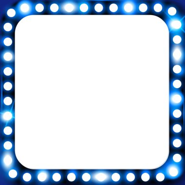 Parlak led ışıkları afiş, retro tarzı neon billboard, reklam, vektör çizim