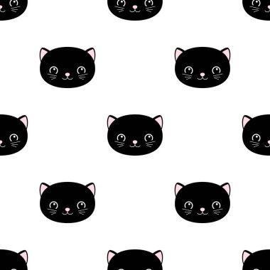 Sevimli kediler dikişsiz desen, küçük kedi yavruları, wallpape için doku