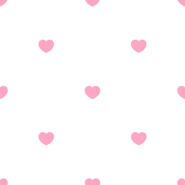 かわいいピンクの心ロマンチックなシームレスなパッテルン。ウォールパップ用テクスチャ — ストックベクタ