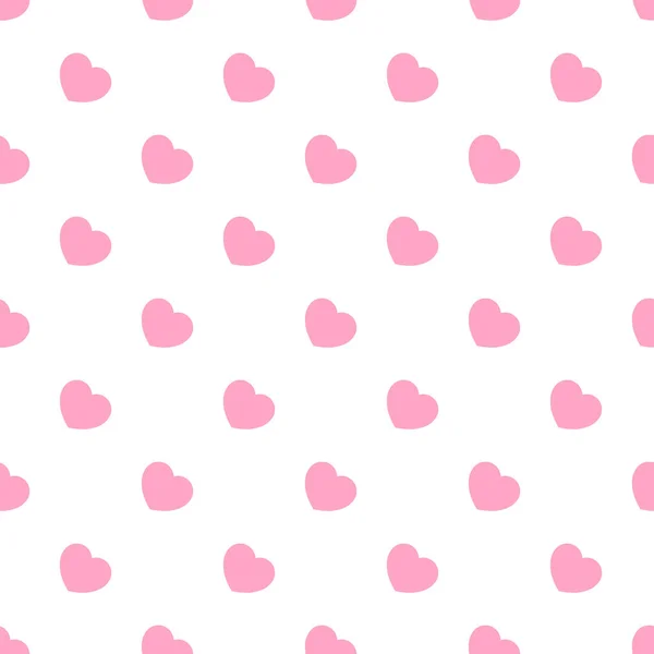 Söta rosa hjärtan romantisk sömlös patttern. Textur för wallpap — Stock vektor