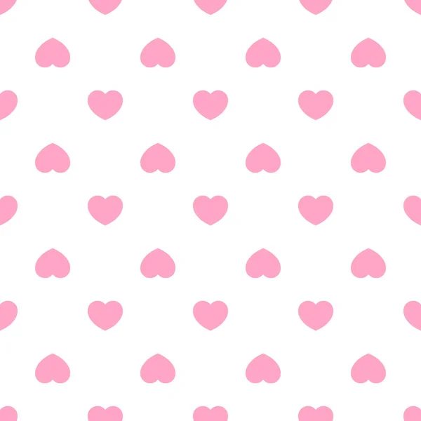 Carino cuori rosa romantico patttern senza soluzione di continuità. Texture per wallpap — Vettoriale Stock