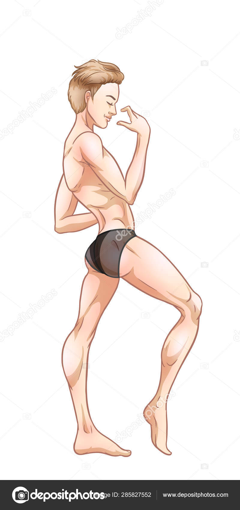 Sexy Underwear Vector Art PNG, Sexy Handsome Man Dancing In Underwear, Gay,  Color, In PNG Image For Free Download