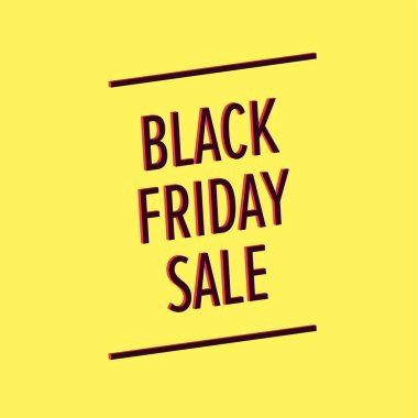 Minimalist Sarı Cuma Satışı Sancak Vektörü Instagram Posta Şablonu 