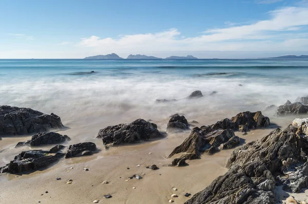 Playa Patos Nigrande Galicia — Foto de Stock