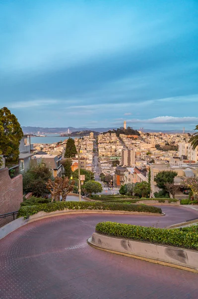 Lombard Street vista, vertical Imagens De Bancos De Imagens Sem Royalties