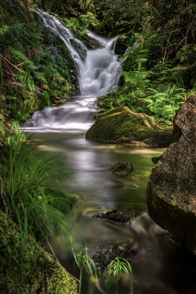 Malý Vodopád Peitieiros Gondomar Galicie Španělsko — Stock fotografie