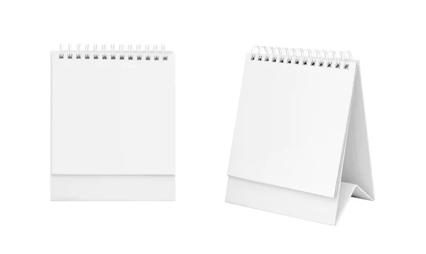 白い用紙卓上スパイラル カレンダー — ストック写真