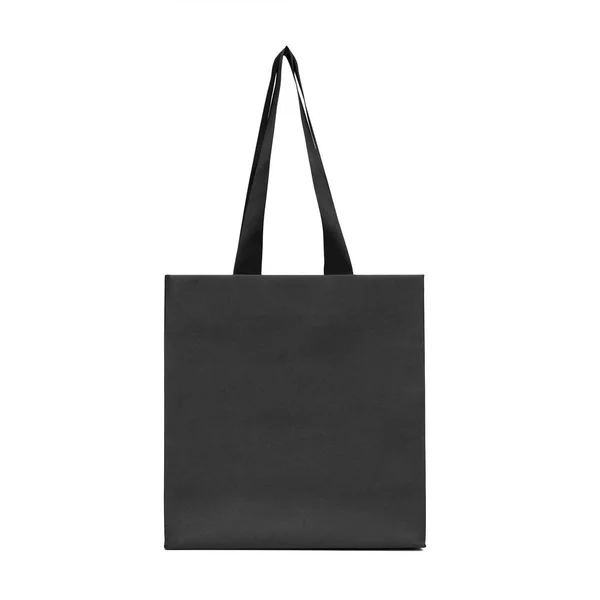 白色背景上的黑色的纸购物袋 — 图库照片