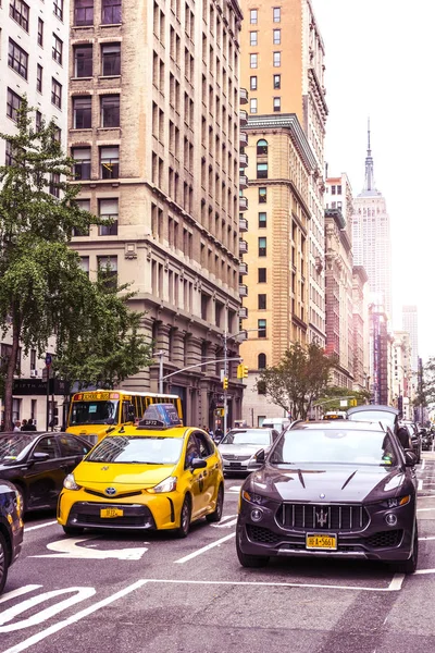 New York Usa Září 2018 Pět Avenue Ave Nejznámější Ulicí — Stock fotografie
