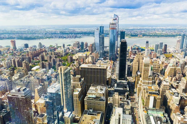 Manhattan New York City Manhattan Skyline Wolkenkrabbers Vanuit Lucht New — Stockfoto