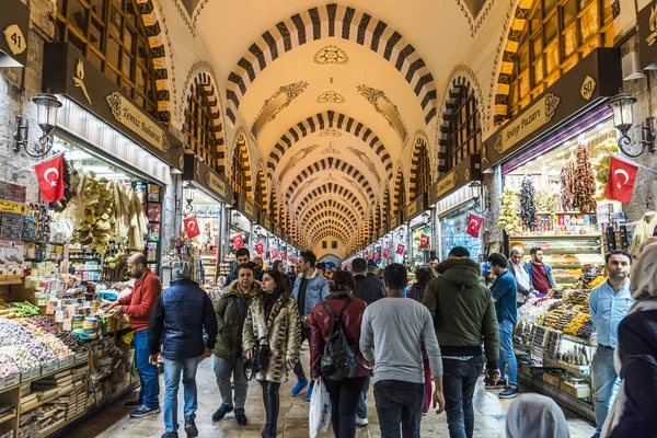 Istanbul Turquia Dezembro 2018 Bazar Egípcio Bazar Especiarias Turco Misir — Fotografia de Stock