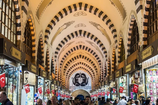Isztambul Törökország 2018 December Egyiptomi Bazár Spice Bazaar Török Mısır Stock Kép