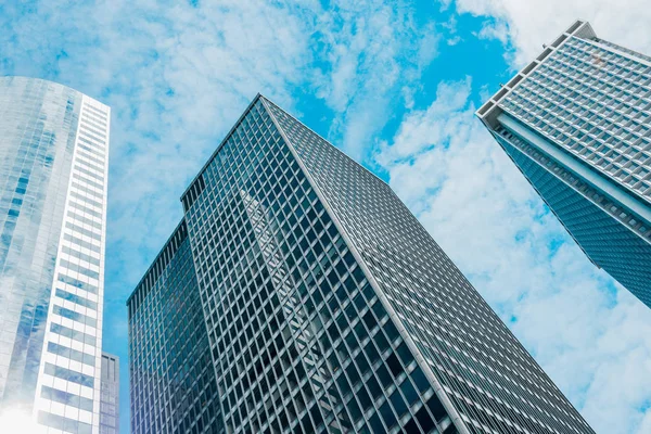 Skyscrapers Finance District Manhattan New York Usa Perspective View Modern — Stock Photo, Image