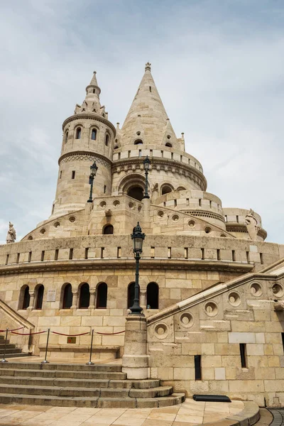 BUDAPEST, HUNGARY - JULY 22, 2017: Fisherman's Bastion in Budapest, Hungary. Fisherman's Bastion is the panoramic viewing terrace with fairy tale towers in Budapest. — Stock Image Budapest Hungary July 2017 Fisherman Bastion Budapest Hungary Fisherman Bastion Royalty Free Stock Images