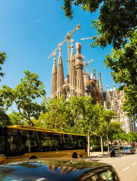 Barcelona Hiszpania Maja 2016 Sagrada Familia Imponująca Katedra Zaprojektowana Przez — Zdjęcie stockowe