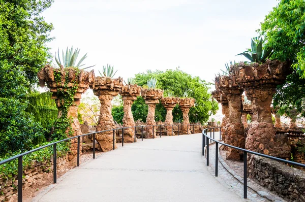 Barcelona España Mayo 2016 Parque Güell Por Arquitecto Gaudí Barcelona — Foto de Stock