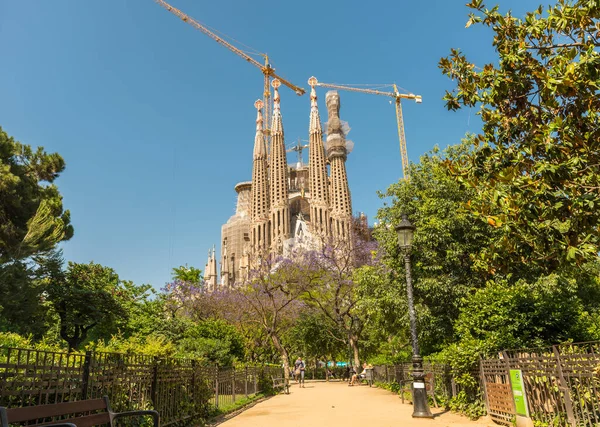 Barcelona Spain Травня 2016 Sagrada Familia Вражаючий Собор Спроектований Гауді — стокове фото