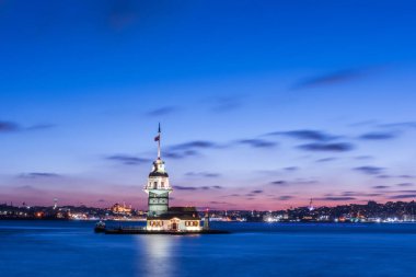 İstanbul, Türkiye 'deki Bakire Kulesi (KIZ KULESI - USKUDAR) 