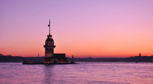 Panenská Věž Istanbulu Turecko Kiz Kulesi Uskudar — Stock fotografie