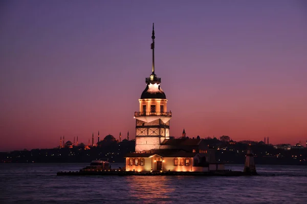 Девичья Башня Стамбуле Турция Kiz Kulesi Uskudar — стоковое фото