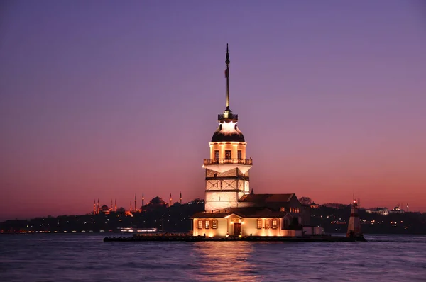 Torre Donzela Istambul Turquia Kiz Kulesi Uskudar — Fotografia de Stock