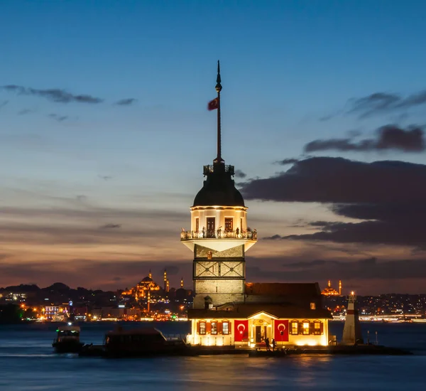 Πύργος Της Παρθένου Στην Ιστανμπούλ Της Τουρκίας Kiz Kulesi Uskudar — Φωτογραφία Αρχείου