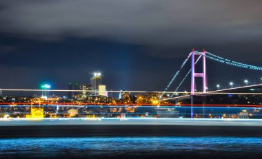 İstanbul Boğaz Köprüsü (15 Temmuz Şehitler Köprüsü). İstanbul, Türkiye
