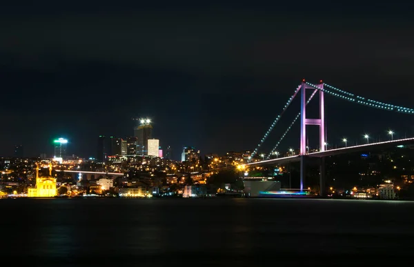 Istanbul Bosphorus Bridge 15Th July Martyrs Bridge View Beylerbeyi Istanbul — Stock Photo, Image