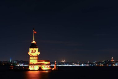 İstanbul, Türkiye 'deki Bakire Kulesi (KIZ KULESI - USKUDAR)