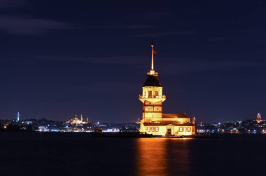 İstanbul, Türkiye 'deki Bakire Kulesi (KIZ KULESI - USKUDAR)