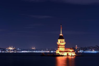 İstanbul, Türkiye 'deki Bakire Kulesi (KIZ KULESI - USKUDAR)