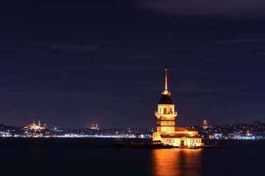 İstanbul, Türkiye 'deki Bakire Kulesi (KIZ KULESI - USKUDAR)