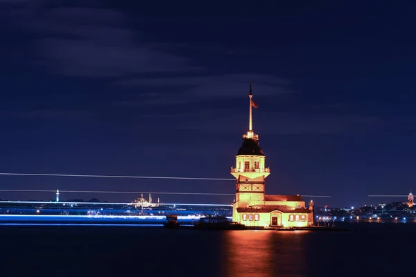 Torre Donzela Istambul Turquia Kiz Kulesi Uskudar — Fotografia de Stock