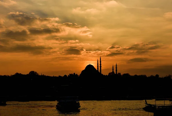 Sylwetka Bozfora Istambułu Turcja — Zdjęcie stockowe
