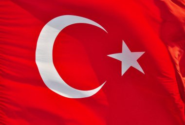 Türk bayrağı. Türk ulusal bayrağı dalgalanıyor.