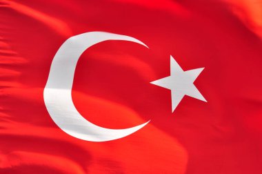 Türk bayrağı. Türk ulusal bayrağı dalgalanıyor.