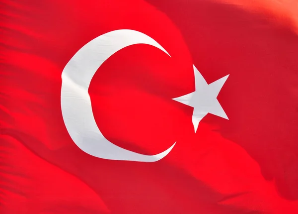 Bandera Turca Bandera Nacional Turca Ondeando — Foto de Stock