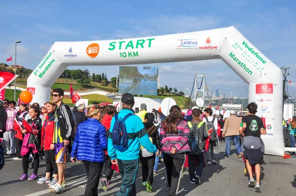 Istanbul Novembro Maratona Vodafone Istambul Evento Verdadeiramente Intercontinental Único Novembro — Fotografia de Stock