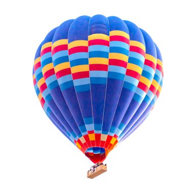 Sıcak hava balonu beyaz arkaplanda izole edildi.