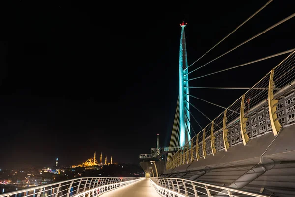 Golden Horn Metro Bridge Török Halic Metro Koprusu Isztambulban Törökországban — Stock Fotó