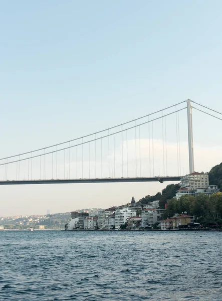 Pont Fatih Sultan Mehmet Nuit Istanbul Turquie — Photo