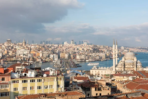 Istanbul Turquia Fevereiro 2016 Vista Panorâmica Istambul Galata Tower Galata — Fotografia de Stock