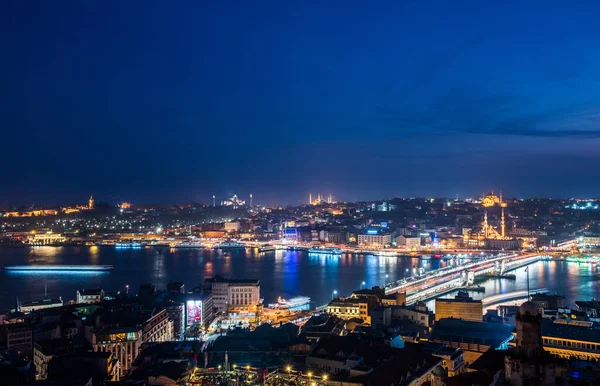 Istanbul Turkey Eylül 2017 Galata Kulesi Nden Golden Horn Panoramik — Stok fotoğraf