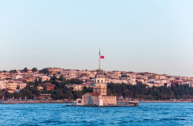 İstanbul, Türkiye 'deki Bakire Kulesi (KIZ KULESI - USKUDAR).
