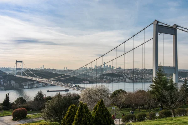 Stanbul Turkey Mayıs 2019 Otagtepe Den Stanbul Boğazı Manzarası Türk — Stok fotoğraf