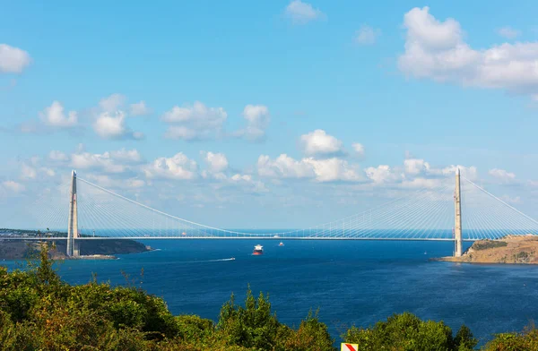 Yavuz Sultan Selim Híd Isztambulban Törökországban Istanbul Bosphorus Hídja — Stock Fotó