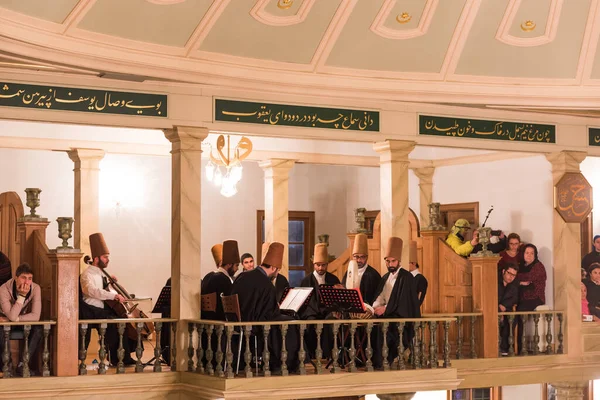 Istanbul Turkey Oktober 2016 Semazen Dervishes Virvlande Dervishes Ceremoni Istanbul — Stockfoto